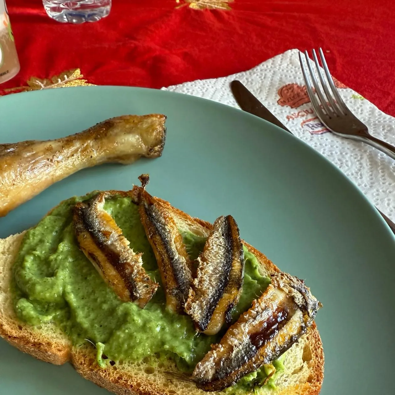 Crostino di sarde con salsa verde