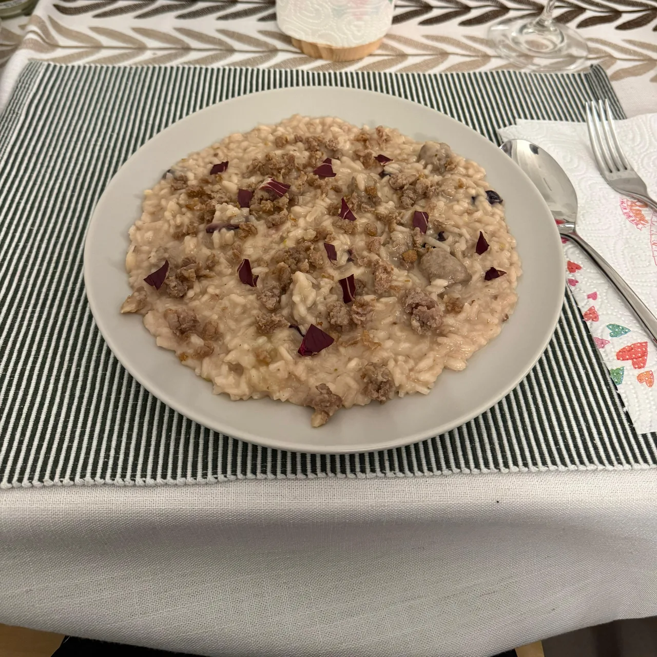 Risotto salsiccia e radicchio
