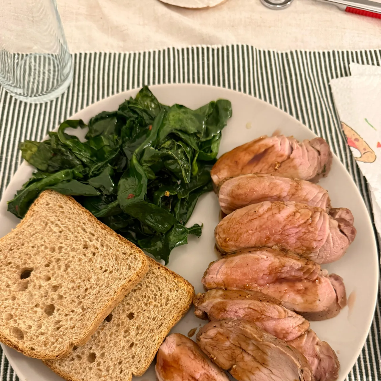 Filetto di maiale e cavolo nero